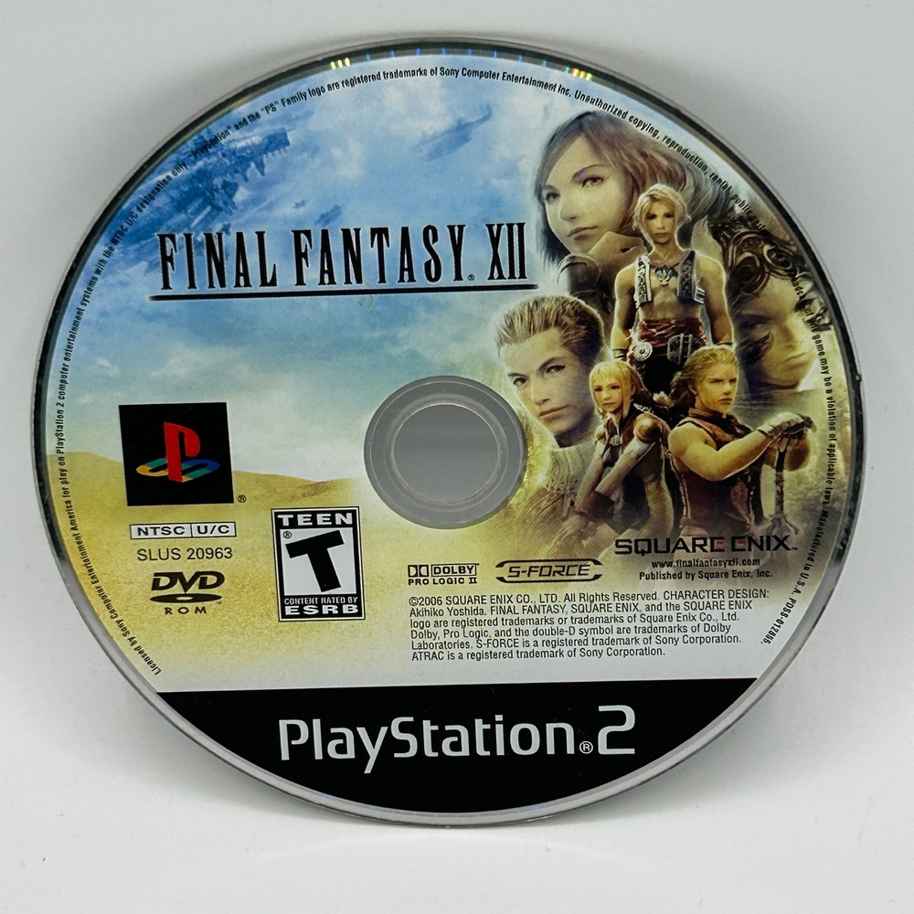 Final Fantasy XII Sony PlayStation 2‎ PS2 Square Enix Teen Video Game Disc Only